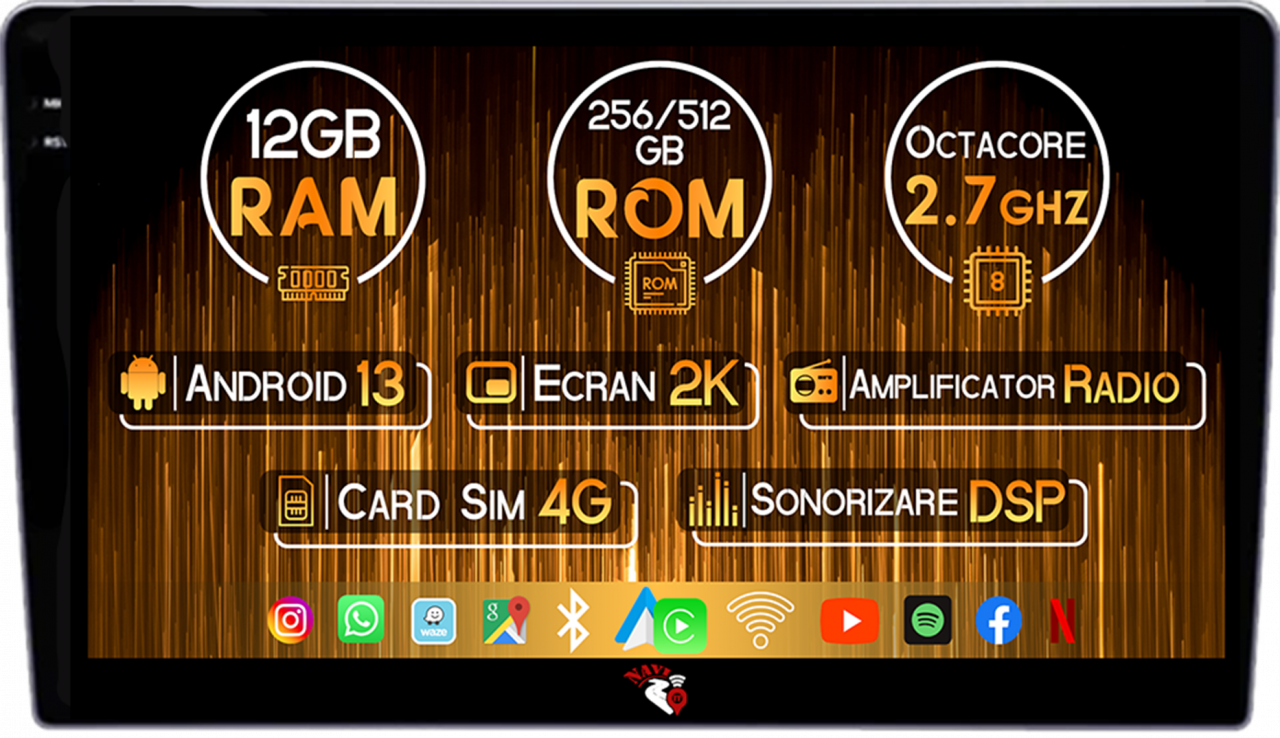 Navigatie dedicata Mitsubishi Airtrek Outlander 2001-2005, 12GB RAM 256GB ROM, Android 13, Rezolutie 2K, Display QLED, 10", DSP, Carplay, Android Auto, Internet, Youtube, Waze, Wi [1]