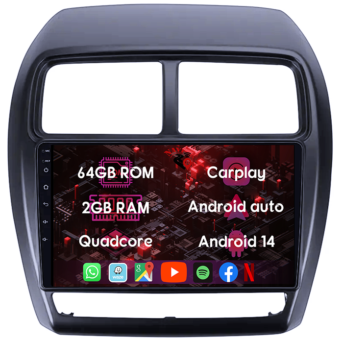 (Resigilata) Navigatie dedicata Mitsubishi ASX 2016-2022, 2GB RAM 32GB ROM, Quad Core, Display 9" IPS Full HD, Carplay, Android 13, Bluetooth, Magazin Play, Suport camere AHD [7]