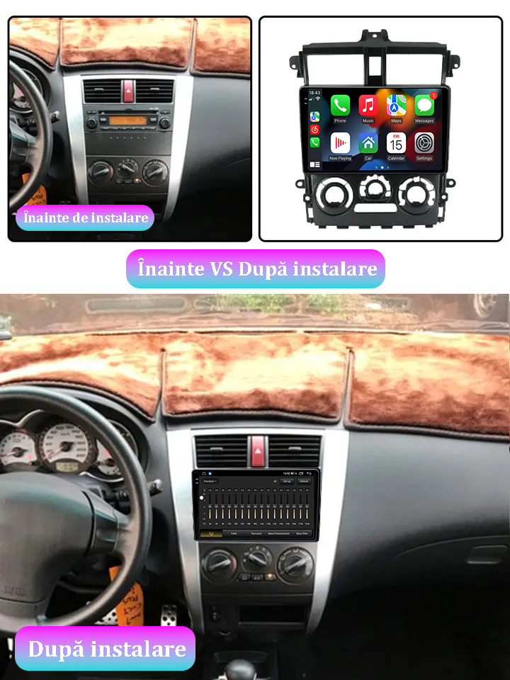 Navigatie dedicata Mitsubishi Colt Plus 9 inch 2013, 12GB RAM 256GB ROM, Android 13, Rezolutie 2K, Display QLED, 9", DSP, Carplay, Android Auto, Internet, Youtube, Waze, Wi Fi, US [5]