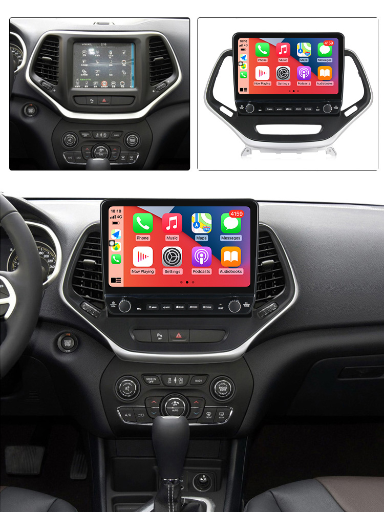 Navigatie dedicata Cherokee 5 2014-2018 cu butoane rotative model 2024, 9 Inch, 2GB RAM 32GB ROM, Quadcore, Android 13, WiFi, Bluetooth, Magazin Play [4]