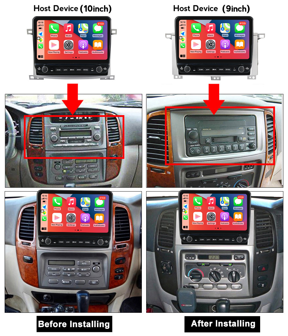 Navigatie dedicata Land Cruiser 100 2002-2007 cu butoane rotative model 2024, 10 Inch, 2GB RAM 32GB ROM, Quadcore, Android 13, WiFi, Bluetooth, Magazin Play [6]