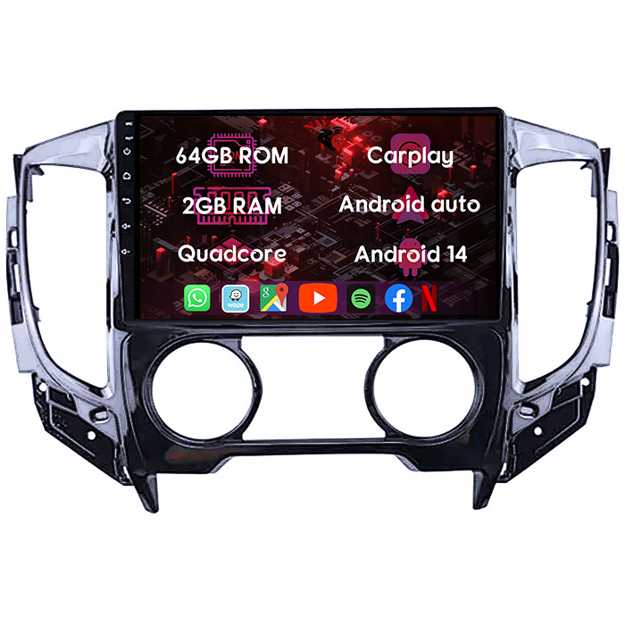 (Resigilata) Navigatie dedicata Mitsubishi L200 2015-2019, 2GB RAM 32GB ROM, Quad Core, Display 9" IPS Full HD, Carplay, Android 13, Bluetooth, Magazin Play, Suport camere AHD [6]