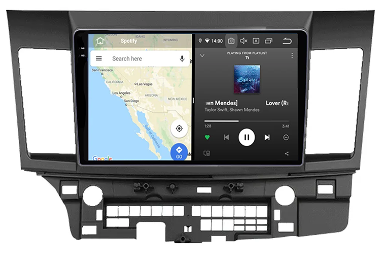 Navigatie dedicata Mitsubishi Lancer 2007-2012, 12GB RAM 256GB ROM, Android 13, Rezolutie 2K, Display QLED, 10", DSP, Carplay, Android Auto, Internet, Youtube, Waze, Wi Fi, USB [4]