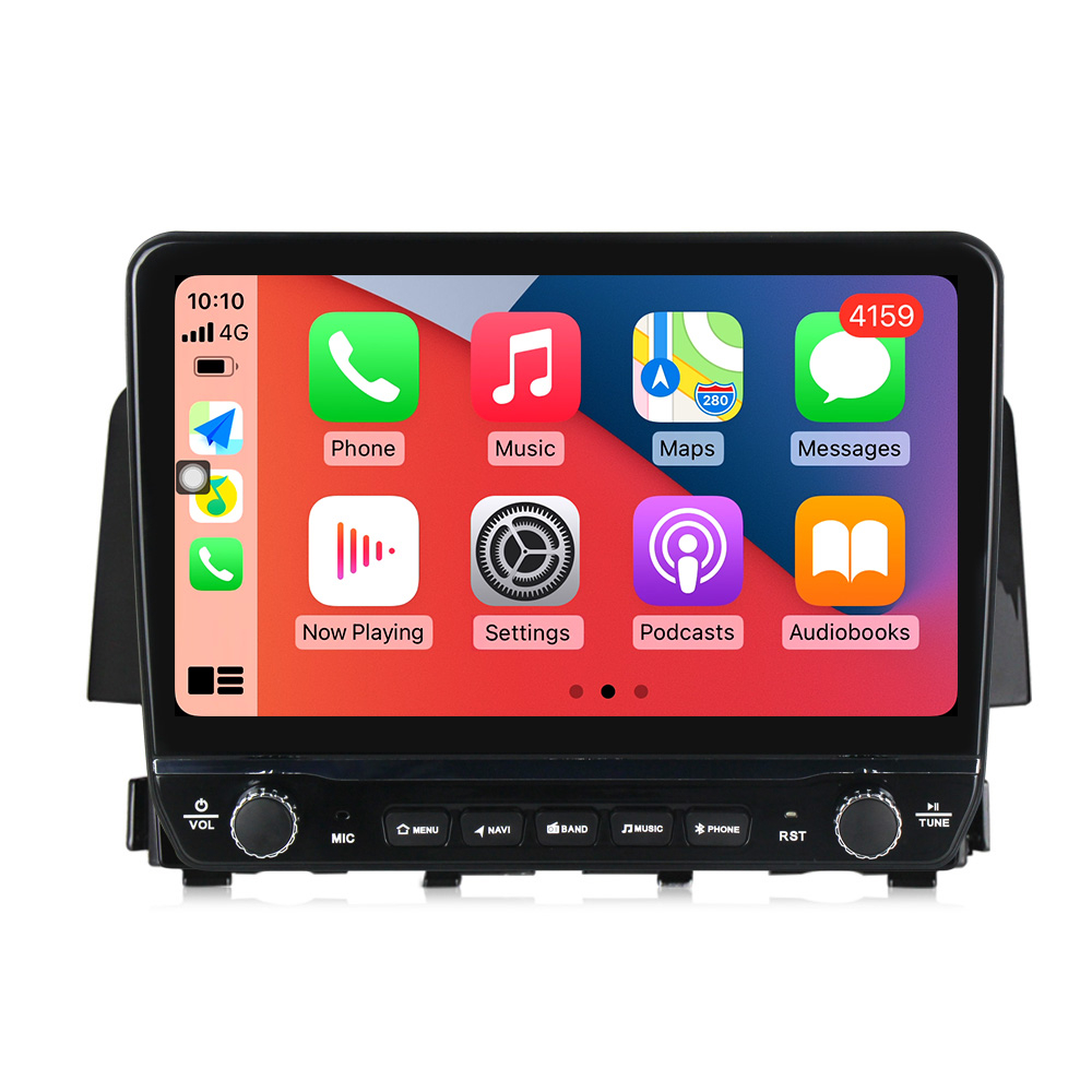 Navigatie dedicata Honda Civic 2015-2020 cu butoane rotative model 2024, 4 GB RAM 64 ROM, Quadcore, Android 13, Display QLED, 9", DSP, Carplay, Android Auto, Internet, Youtube , Waze , WI-FI [1]
