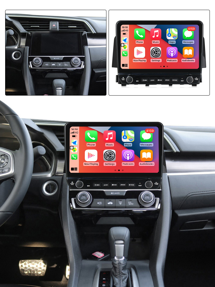 Navigatie dedicata Honda Civic 2015-2020 cu butoane rotative model 2024, 9 Inch, 2GB RAM 32GB ROM, Quadcore, Android 13, WiFi, Bluetooth, Magazin Play [4]