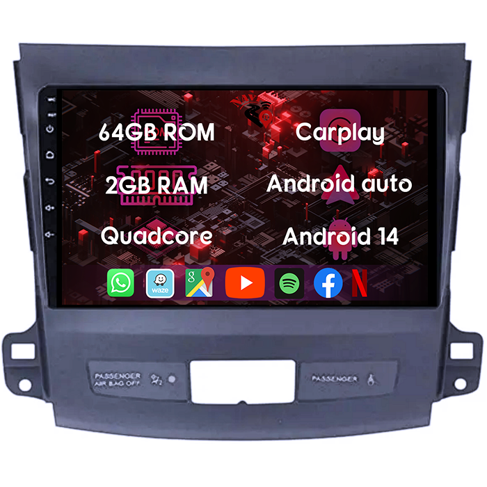 (Resigilata) Navigatie dedicata Mitsubishi Outlander 2005-2011, 2GB RAM 32GB ROM, Quad Core, Display 9" IPS Full HD, Carplay, Android 13, Bluetooth, Magazin Play, Suport camere AHD [6]