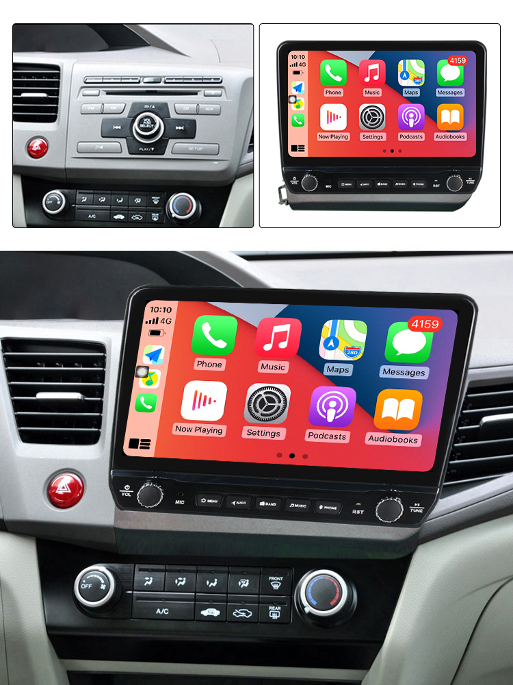 Navigatie dedicata Civic 2012-2015 cu butoane rotative model 2024, 9 Inch, 2GB RAM 32GB ROM, Quadcore, Android 13, WiFi, Bluetooth, Magazin Play [4]