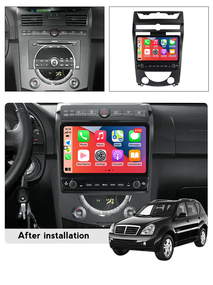 Navigatie dedicata SsangYong Rexton 2006-2012 cu butoane rotative model 2024, 4 GB RAM 64 ROM, Quadcore, Android 13, Display QLED, 10", DSP, Carplay, Android Auto, Internet, Youtube , Waze , WI [4]