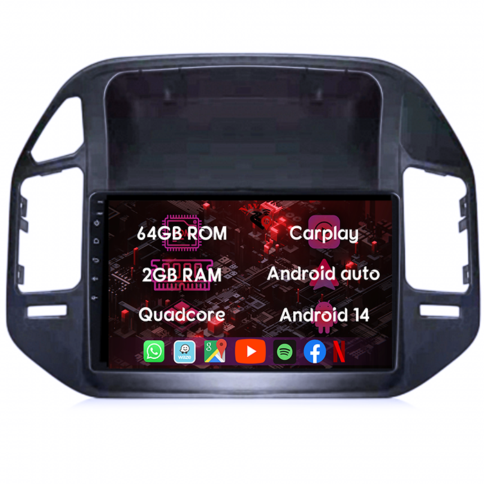 (Resigilata) Navigatie dedicata Mitsubishi Pajero V73, 2GB RAM 32GB ROM, Quad Core, Display 9" IPS Full HD, Carplay, Android 13, Bluetooth, Magazin Play, Suport camere AHD [6]