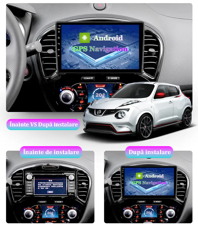 Navigatie dedicata Nissan Juke 2010-2014, 9 Inch, 4GB RAM 32 GB ROM, Octacore, QLED, DSP, RDS, 4G, Android 13, WiFi, Bluetooth, Magazin Play, Camera Marsarier [6]