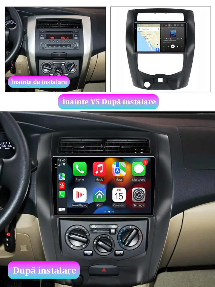 Navigatie dedicata Nissan Livina 2007-2016 , 12GB RAM 256GB ROM, Android 13, Rezolutie 2K, Display QLED, 10", DSP, Carplay, Android Auto, Internet, Youtube, Waze, Wi Fi, USB [5]