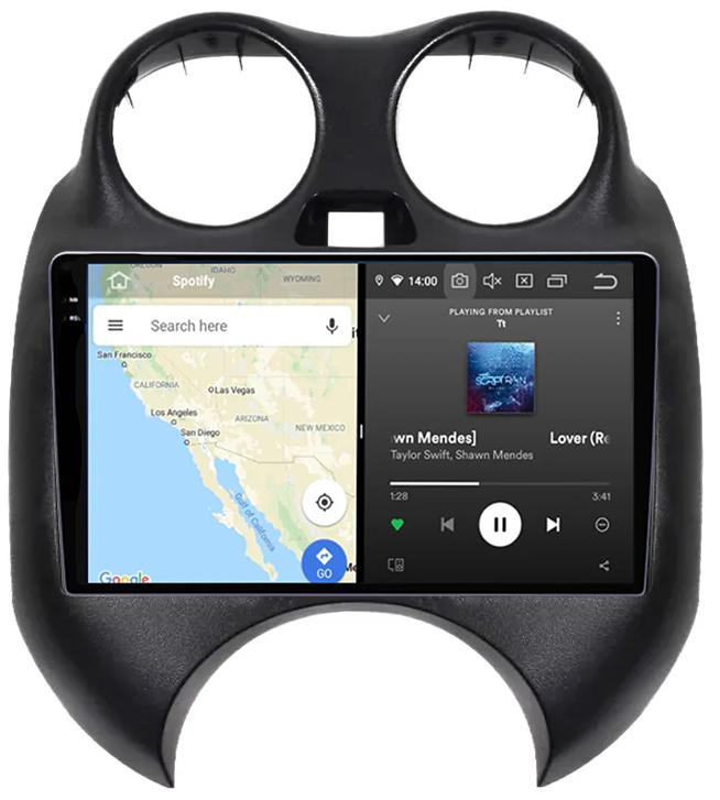 Navigatie dedicata Nissan March 2010-2013 & Micra 2010-2015 , 12GB RAM 256GB ROM, Android 13, Rezolutie 2K, Display QLED, 9", DSP, Carplay, Android Auto, Internet, Youtube, Waze, Wi Fi, USB [4]