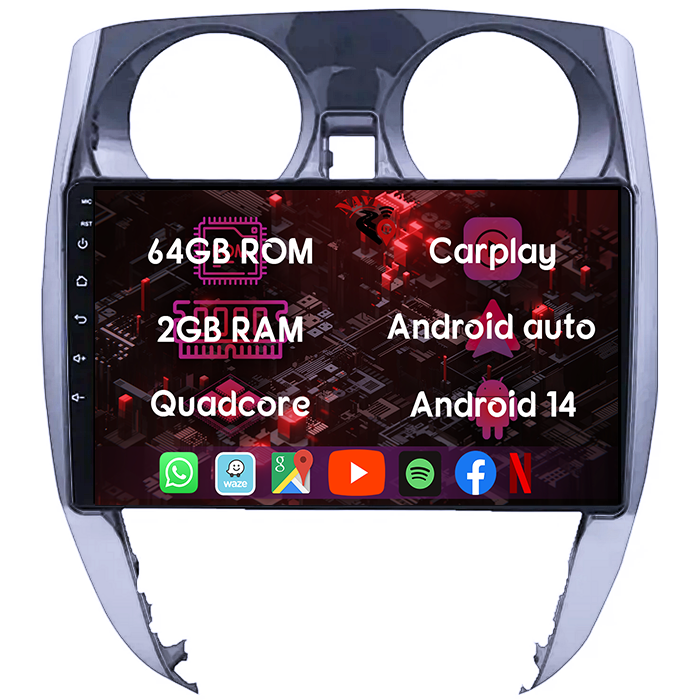 (Resigilata) Navigatie dedicata Nissan Note 2012-2019, 2GB RAM 32GB ROM, Quad Core, Display 9" IPS Full HD, Carplay, Android 13, Bluetooth, Magazin Play, Suport camere AHD [10]