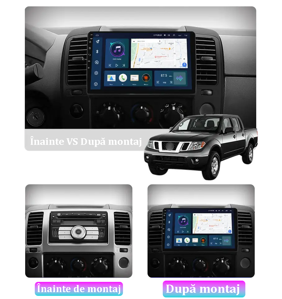 (Resigilata) Navigatie dedicata Nissan Pathfinder 2004-2012, 2GB RAM 32GB ROM, Quad Core, Display 9" IPS Full HD, Carplay, Android 13, Bluetooth, Magazin Play, Suport camere AHD [5]