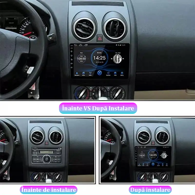 Navigatie dedicata Nissan Qashqai 2006-2013, 4GB RAM 64GB ROM, Octacore, Android 13, Display QLED 9", DSP, Carplay, Android Auto, Internet, Youtube, Waze, WIFI, Bluetooth [4]