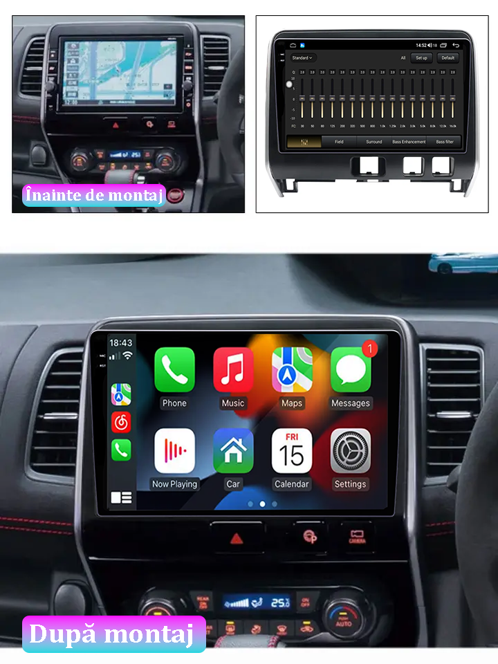 Navigatie dedicata Nissan Serena 2016-2018 , 12GB RAM 256GB ROM, Android 13, Rezolutie 2K, Display QLED, 10", DSP, Carplay, Android Auto, Internet, Youtube, Waze, Wi Fi, USB [2]