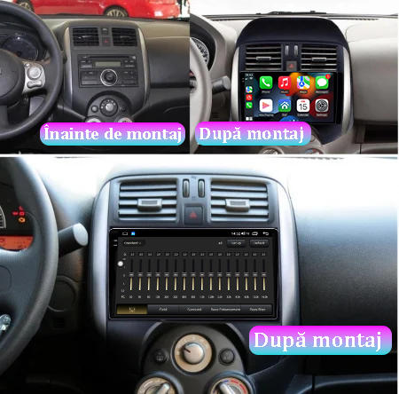 Navigatie dedicata Nissan Sunny 2011, 12GB RAM 256GB ROM, Android 13, Rezolutie 2K, Display QLED, 9", DSP, Carplay, Android Auto, Internet, Youtube, Waze, Wi Fi, USB [5]