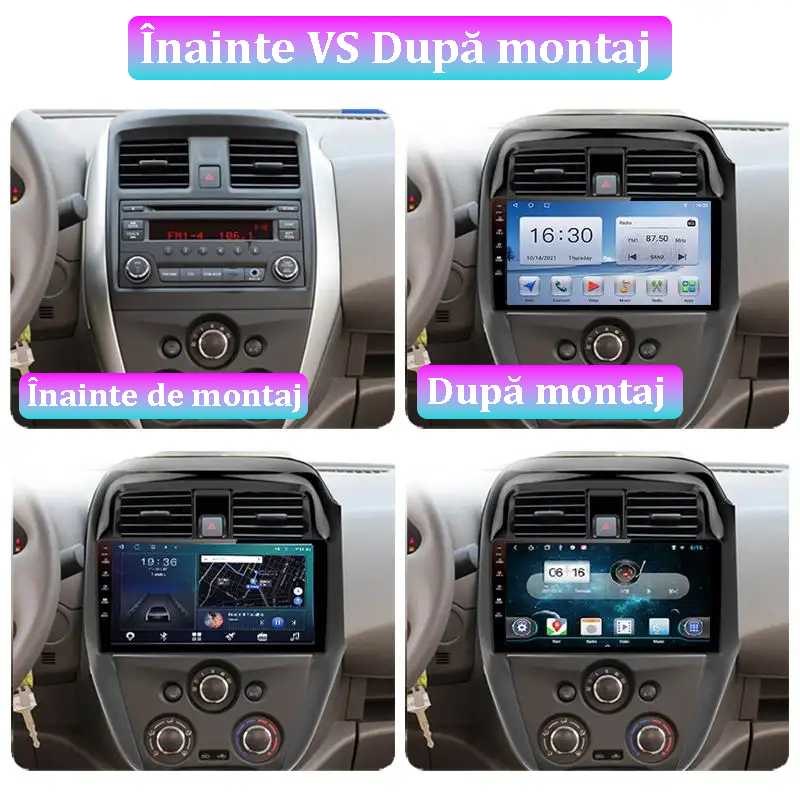 Navigatie dedicata Nissan Sunny 2019, 4 GB RAM 32 ROM, Android 13, Display QLED, 10", DSP, Carplay, Android Auto, Internet, Youtube , Waze , WI-FI , USB , Bluetooth [5]