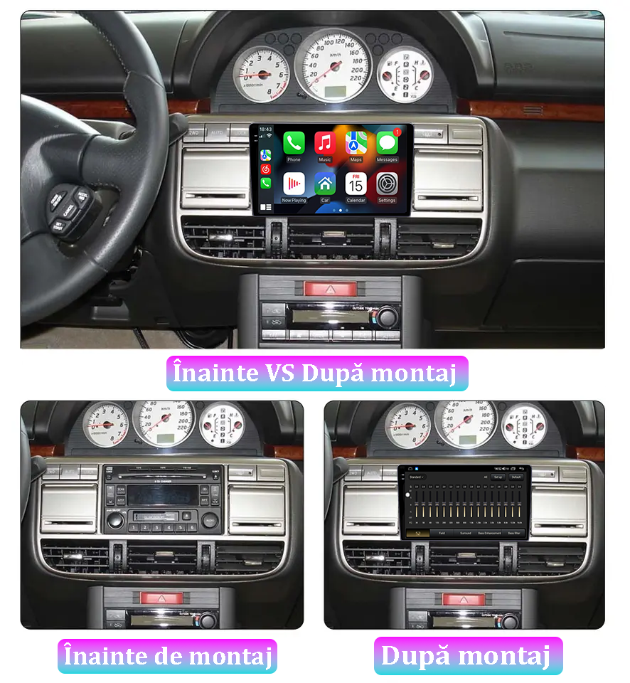 Navigatie dedicata Nissan X-Trail 2000-2007, 12GB RAM 256GB ROM, Android 13, Rezolutie 2K, Display QLED, 10", DSP, Carplay, Android Auto, Internet, Youtube, Waze, Wi Fi, USB [2]