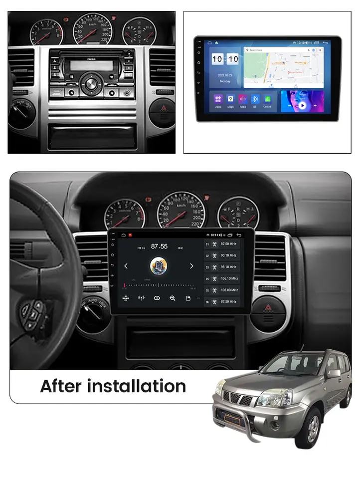 (Resigilata) Navigatie dedicata Nissan X-Trail 2000-2007, 2GB RAM 32GB ROM, Quad Core, Display 10" IPS Full HD, Carplay, Android 13, Bluetooth, Magazin Play, Suport camere AHD [9]