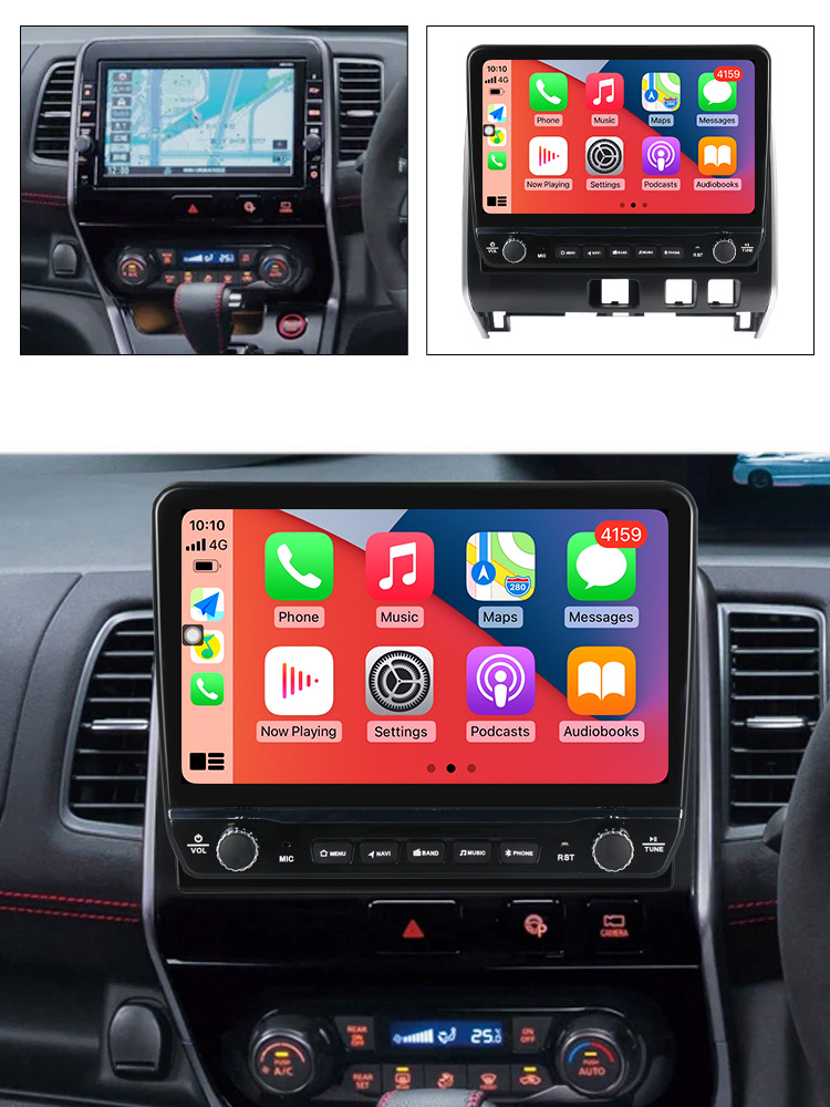 Navigatie dedicata Serena 2016-2018 cu butoane rotative model 2024, 4 GB RAM 64 ROM, Quadcore, Android 13, Display QLED, 10", DSP, Carplay, Android Auto, Internet, Youtube , Waze , WI-FI [4]