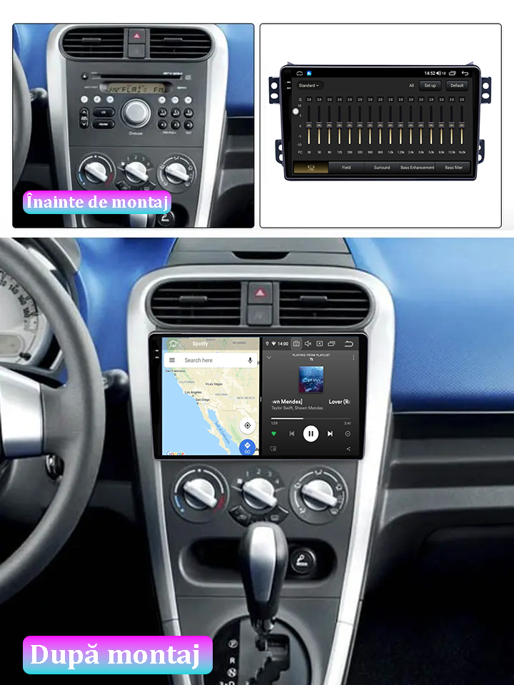 Navigatie dedicata Opel Agila 2007-2014/Suzuki Splash, 12GB RAM 256GB ROM, Android 13, Rezolutie 2K, Display QLED, 9", DSP, Carplay, Android Auto, Internet, Youtube, Waze, Wi Fi, [5]