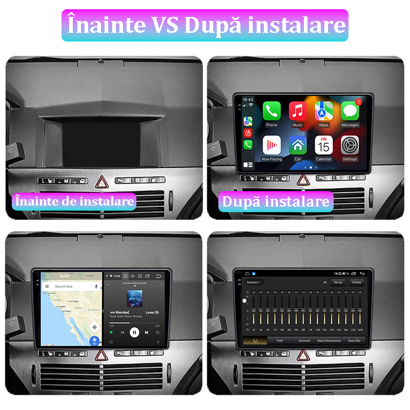 Navigatie dedicata Opel Astra Zafira 2007, 12GB RAM 256GB ROM, Android 13, Rezolutie 2K, Display QLED, 9", DSP, Carplay, Android Auto, Internet, Youtube, Waze, Wi Fi, USB [5]