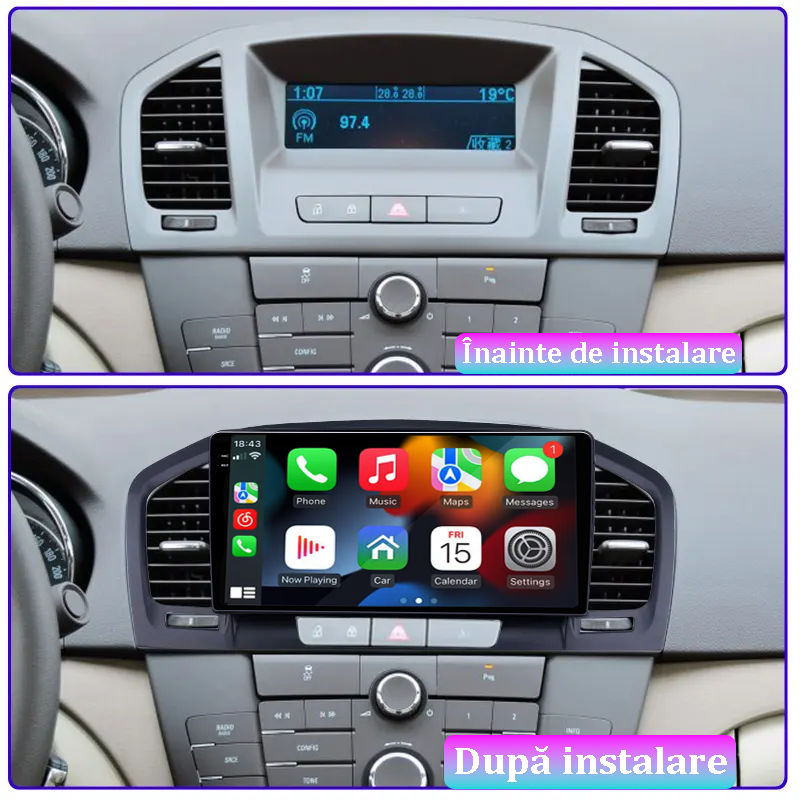 Navigatie dedicata Opel Insignia, 12GB RAM 256GB ROM, Android 13, Rezolutie 2K, Display QLED, 9", DSP, Carplay, Android Auto, Internet, Youtube, Waze, Wi Fi, USB [2]