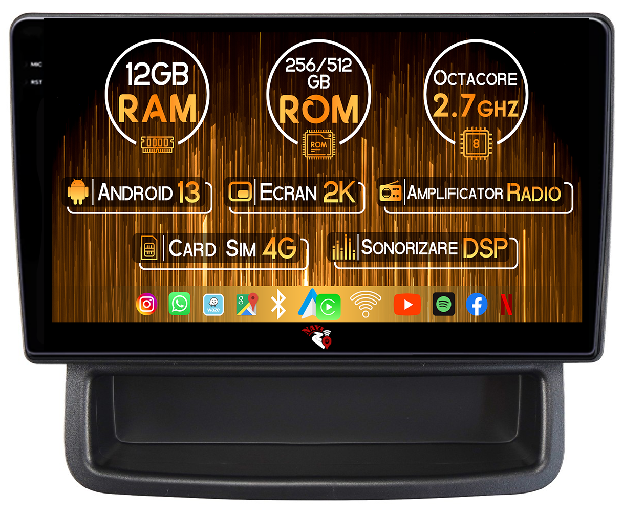 Navigatie dedicata Opel Vivaro 2010-2014, 12GB RAM 256/512GB ROM, Android 13, Rezolutie 2K, Display QLED, 9", DSP, Carplay, Android Auto, Internet, Youtube, Waze, Wi Fi, USB [1]
