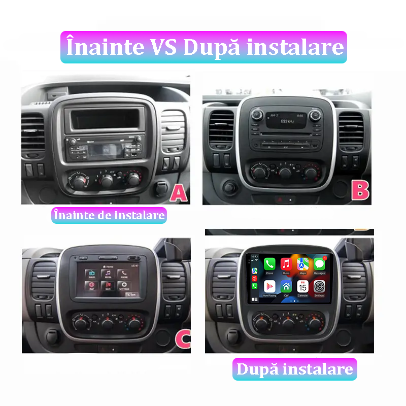 Navigatie dedicata Opel Vivaro B 2014-2018, 12GB RAM 256GB ROM, Android 13, Rezolutie 2K, Display QLED, 9", DSP, Carplay, Android Auto, Internet, Youtube, Waze, Wi Fi, USB [5]