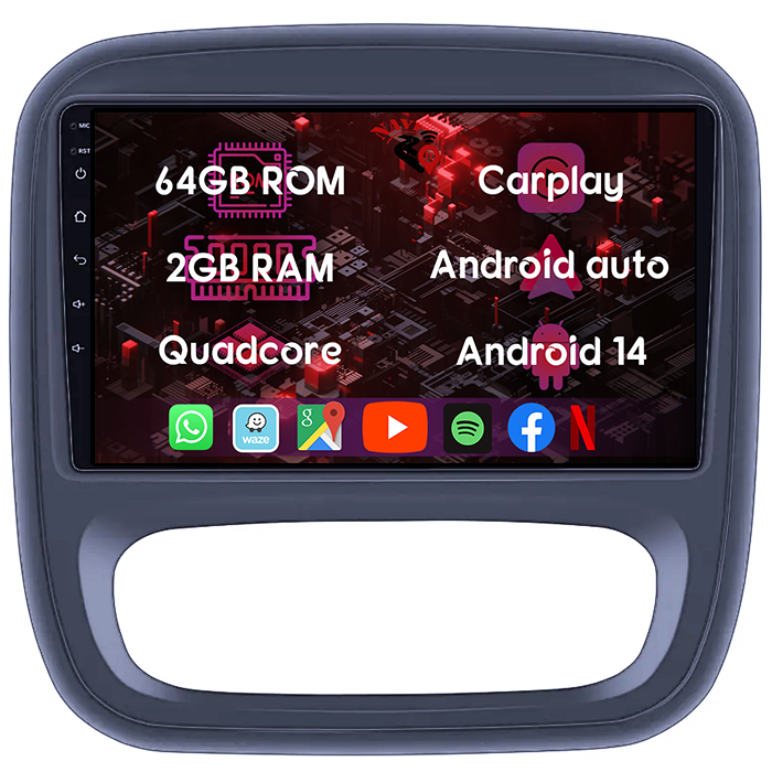 (Resigilata) Navigatie dedicata Opel Vivaro B 2014-2018, 2GB RAM 32GB ROM, Quad Core, Display 9" IPS Full HD, Carplay, Android 13, Bluetooth, Magazin Play, Suport camere AHD [9]