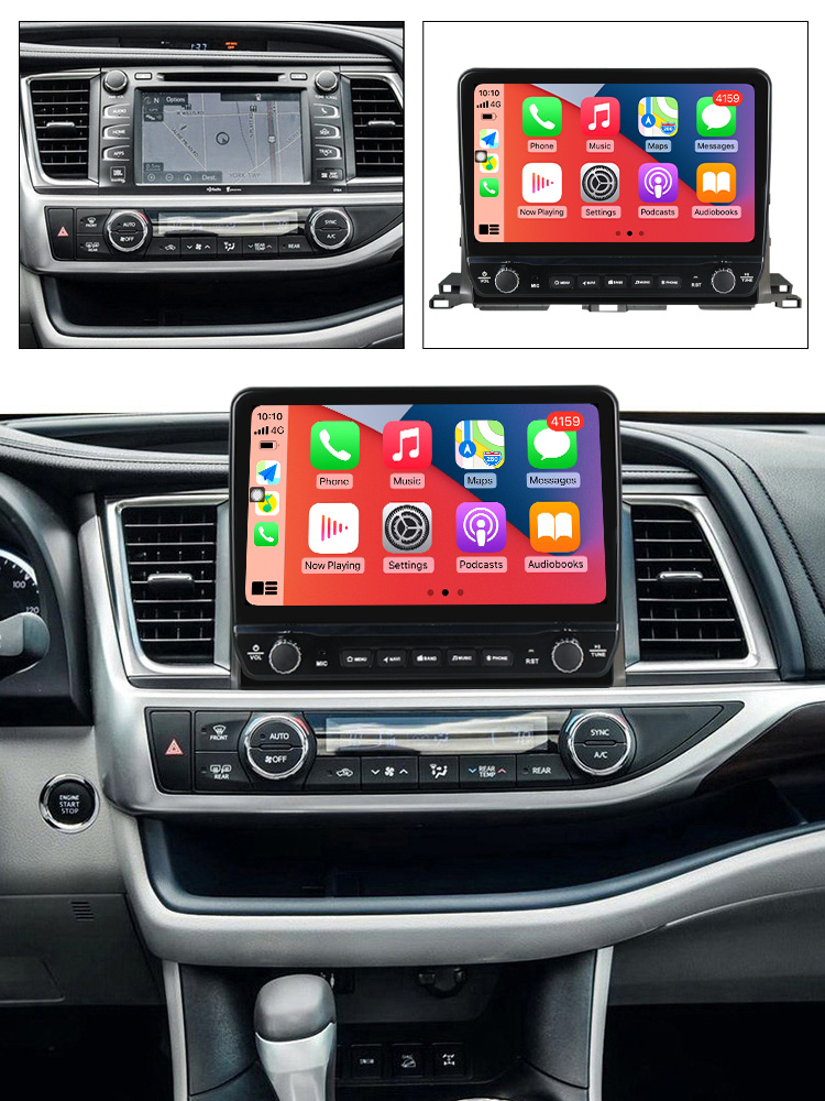 Navigatie dedicata Highlander 2013-2018 cu butoane rotative model 2024, 10 Inch, 2GB RAM 32GB ROM, Quadcore, Android 13, WiFi, Bluetooth, Magazin Play [3]