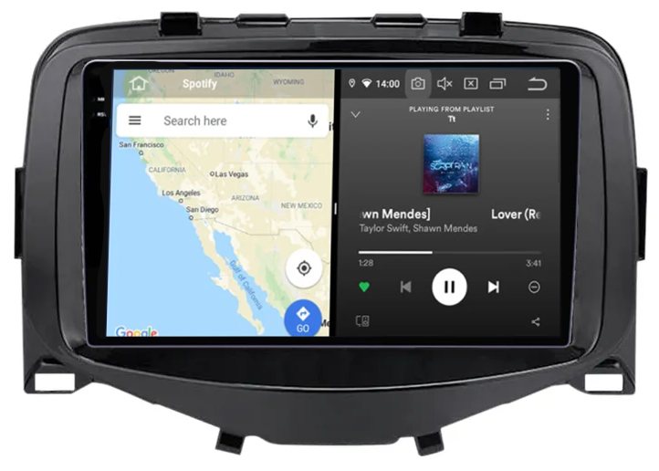 Navigatie dedicata Peugeot 108 2016, 12GB RAM 256GB ROM, Android 13, Rezolutie 2K, Display QLED, 9", DSP, Carplay, Android Auto, Internet, Youtube, Waze, Wi Fi, USB [2]