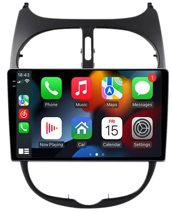 Navigatie dedicata Peugeot 206 2004-2008, 12GB RAM 256GB ROM, Android 13, Rezolutie 2K, Display QLED, 9", DSP, Carplay, Android Auto, Internet, Youtube, Waze, Wi Fi, USB [2]