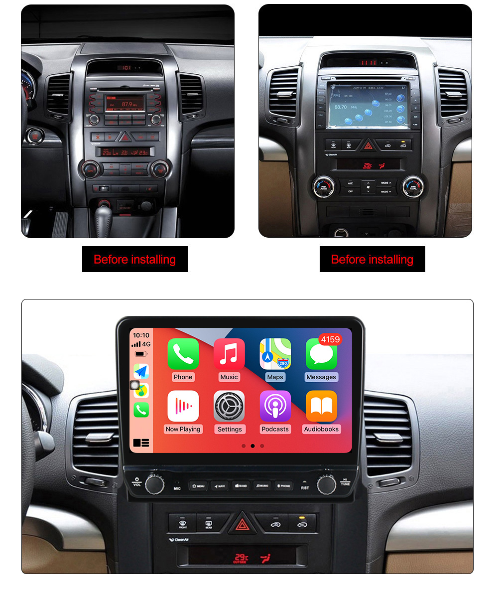Navigatie dedicata Sorento 2009-2012 cu butoane rotative model 2024, 10 Inch, 2GB RAM 32GB ROM, Quadcore, Android 13, WiFi, Bluetooth, Magazin Play [6]