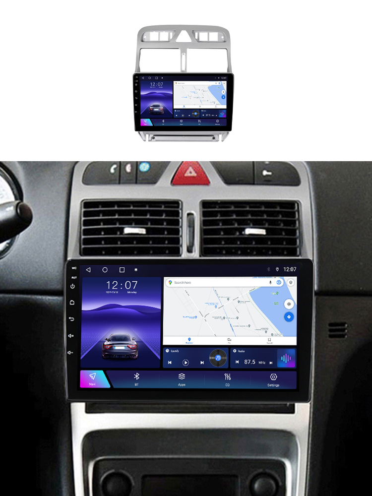 (Resigilata) Navigatie dedicata Peugeot 307 2001-2008, 2GB RAM 32GB ROM, Quad Core, Display 9" IPS Full HD, Carplay, Android 13, Bluetooth, Magazin Play, Suport camere AHD [2]