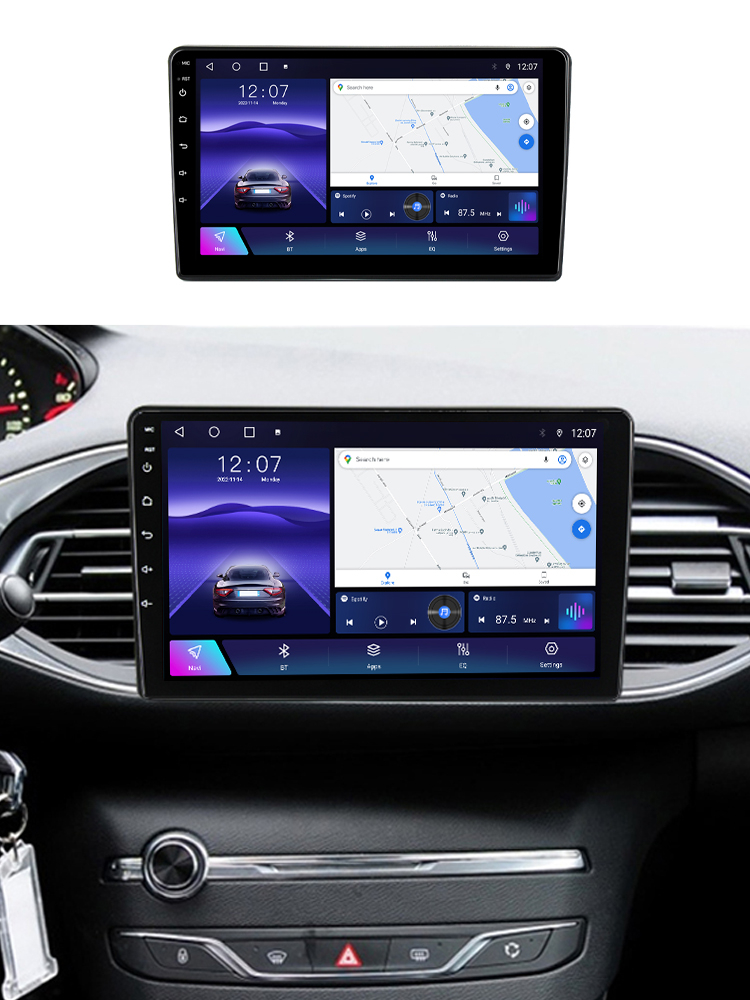 Navigatie dedicata Peugeot 308 2013-2017, 4GB RAM 32GB ROM, Android 13 , Display 9 " , Internet ,Aplicatii , Waze , WI-FI , USB , Bluetooth , Mirrorlink [6]