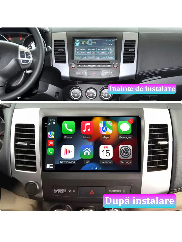 Navigatie dedicata Peugeot 4007 ( 2007 - 2012 ), 12GB RAM 256GB ROM, Android 13, Rezolutie 2K, Display QLED, 9", DSP, Carplay, Android Auto, Internet, Youtube, Waze, Wi Fi, USB [5]