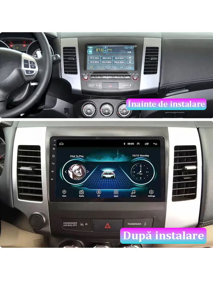 Navigatie dedicata Peugeot 4007 ( 2007 - 2012 ), 4GB RAM 64GB ROM, Octacore, Android 13, Display QLED 9", DSP, Carplay, Android Auto, Internet, Youtube, Waze, WIFI, Bluetooth [7]