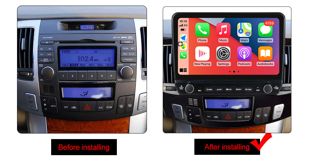 Navigatie dedicata Sonata NF 2009 cu butoane rotative model 2024, 9 Inch, 2GB RAM 32GB ROM, Quadcore, Android 13, WiFi, Bluetooth, Magazin Play [5]