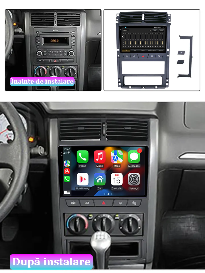 Navigatie dedicata Peugeot 405 2010-2019, 12GB RAM 256GB ROM, Android 13, Rezolutie 2K, Display QLED, 9", DSP, Carplay, Android Auto, Internet, Youtube, Waze, Wi Fi, USB [5]