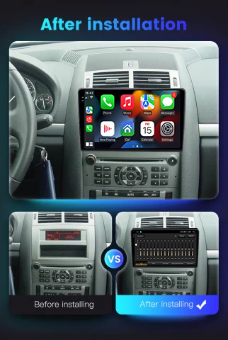 Navigatie dedicata Peugeot 405 2010-2019, 12GB RAM 256GB ROM, Android 13, Rezolutie 2K, Display QLED, 9", DSP, Carplay, Android Auto, Internet, Youtube, Waze, Wi Fi, USB [2]