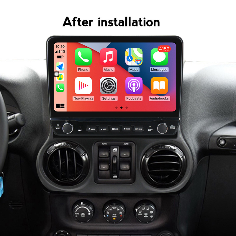 Navigatie dedicata Wrangler 2011-2016 cu butoane rotative model 2024, 10 Inch, 2GB RAM 32GB ROM, Quadcore, Android 13, WiFi, Bluetooth, Magazin Play [2]