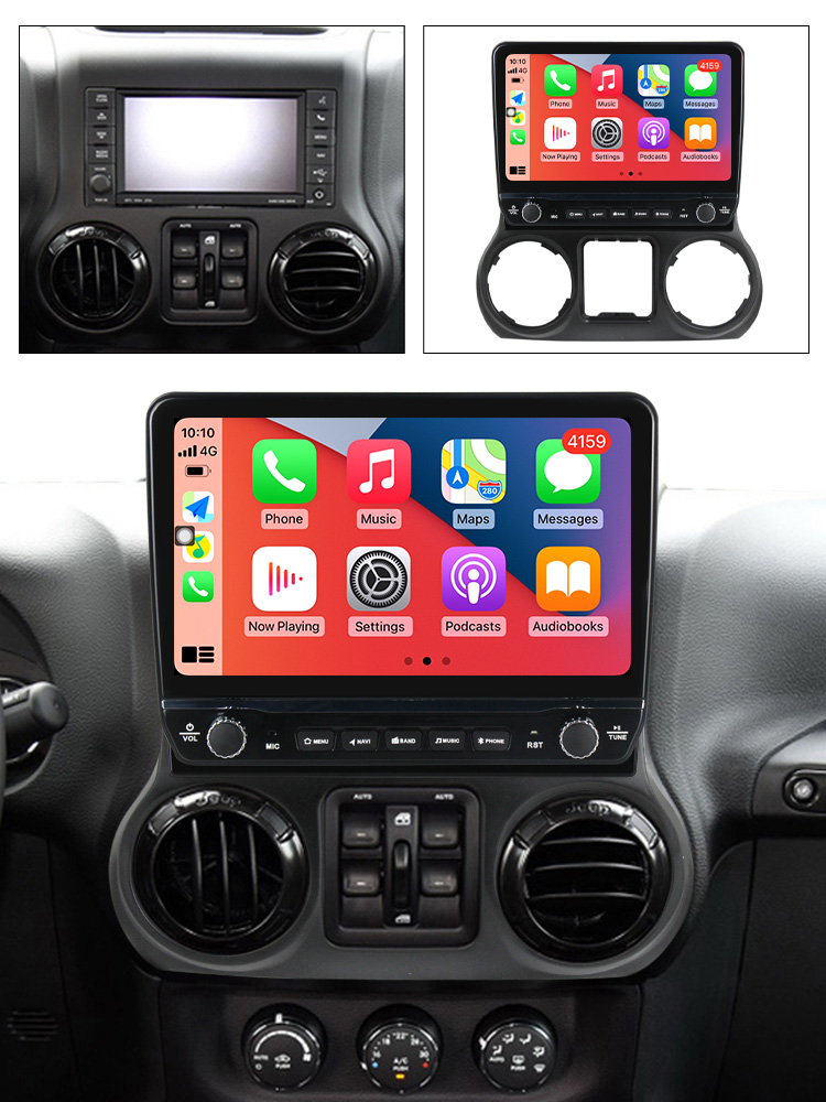 Navigatie dedicata Wrangler 2011-2016 cu butoane rotative model 2024, 10 Inch, 2GB RAM 32GB ROM, Quadcore, Android 13, WiFi, Bluetooth, Magazin Play [3]