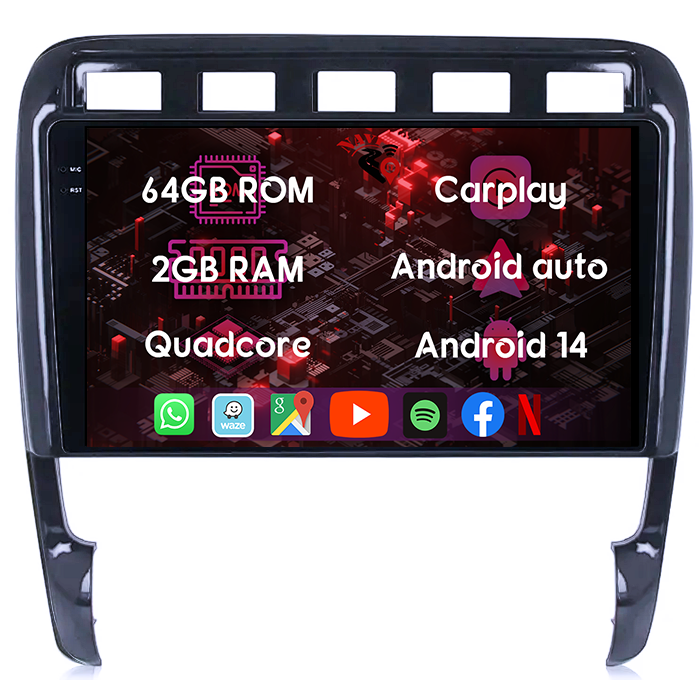 (Resigilata) Navigatie dedicata Porsche Cayenne 2002-2010 , Android 13, Display 9 inch, 2GB RAM +32 GB ROM, Internet , Aplicatii , Waze , WI-FI , USB , Bluetooth , Mirrorlink [7]