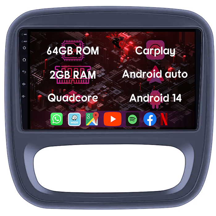 (Resigilata) Navigatie dedicata Renault Captur, Trafic 3, 2GB RAM 32GB ROM, Quad Core, Display 9" IPS Full HD, Carplay, Android 13, Bluetooth, Magazin Play, Suport camere AHD [11]