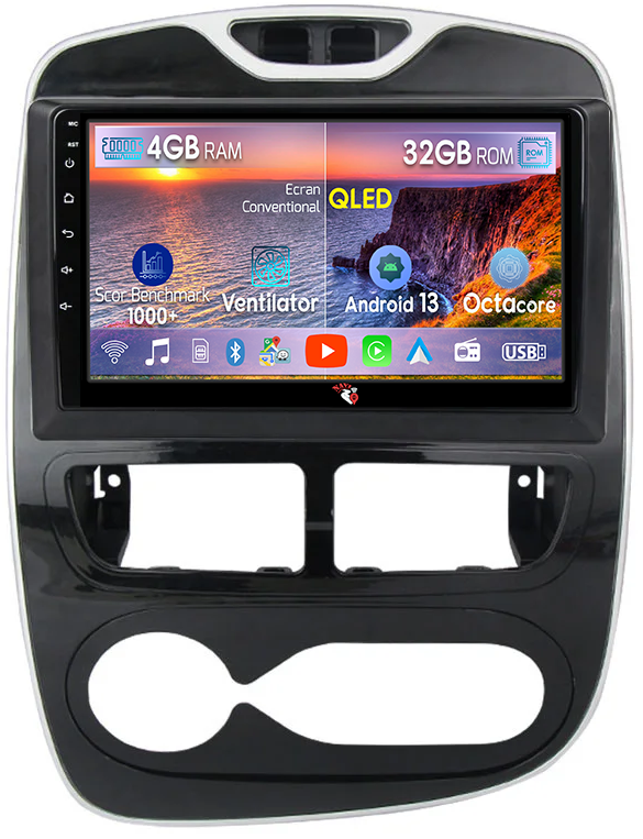 Navigatie dedicata Renault Clio 2013-2015, 10.1 Inch, 4GB RAM 32 GB ROM, Octacore, QLED, DSP, RDS, 4G, Android 13, WI-FI, Bluetooth, Magazin Play [1]