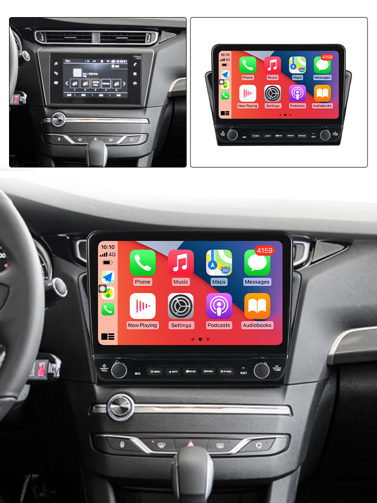 Navigatie dedicata Peugeot 408 2014-2018 cu butoane rotative model 2024, 10 Inch, 2GB RAM 32GB ROM, Quadcore, Android 13, WiFi, Bluetooth, Magazin Play [4]