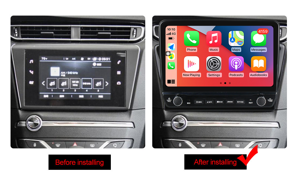 Navigatie dedicata Peugeot 408 2014-2018 cu butoane rotative model 2024, 10 Inch, 2GB RAM 32GB ROM, Quadcore, Android 13, WiFi, Bluetooth, Magazin Play [5]