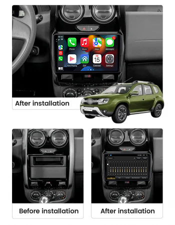 Navigatie dedicata Renault Duster 2015-2020 Lada Largus 2021, 16GB RAM 512GB ROM, Android 13, Rezolutie 2K, Display QLED, 9", DSP, Carplay, Android Auto, Internet, Youtube, Waze [3]